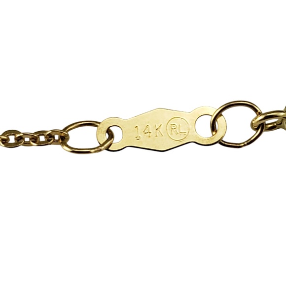 14 Karat Yellow Gold Triangle Pendant Necklace #20634 - Picture 6 of 8